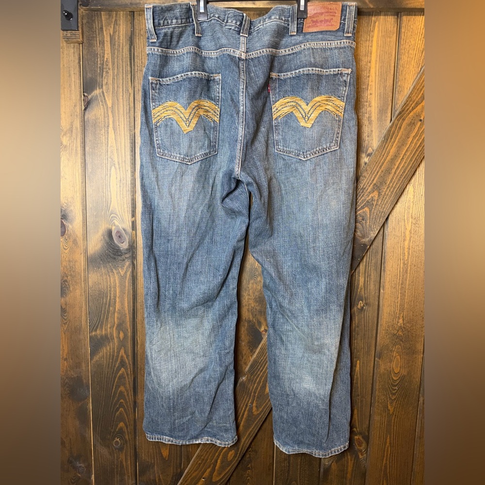 Levi's 569‎ Jeans Mens Loose Straight Fit Blue Denim Wash 100% Cotton